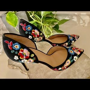 New! Tory Burch Rosemont Embroidered D’orsay Heels 8.5
